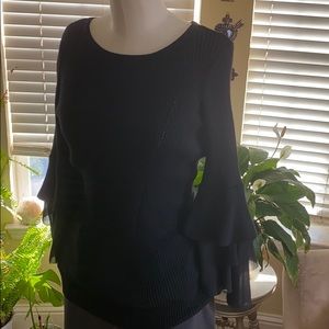 Triple ruffle Bell sleeve blouse